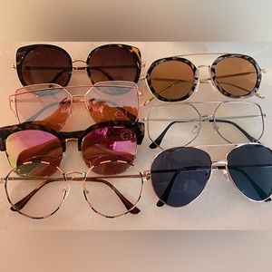 Lot of 7 Sunglasses and fashion glasses Torrid & ASOS brand